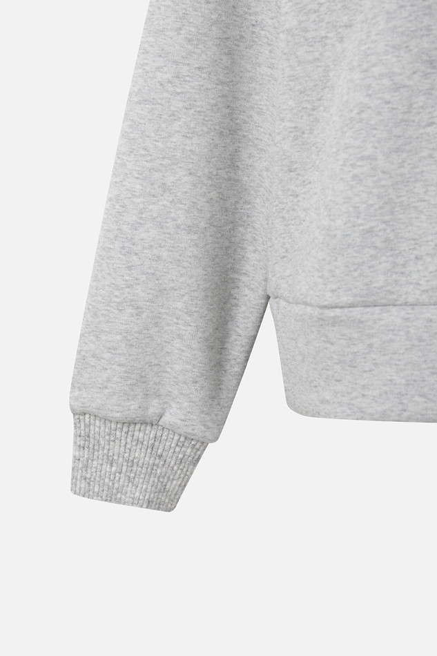 WOMEN KNIT MIX HIGH NECK LONG SLEEVE PKWPW111212 M/GREY 상품 이미지 4