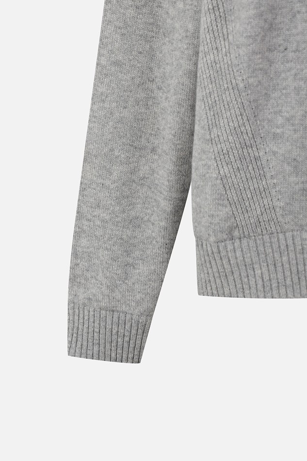 WOMEN CASHMERE WIND BLOCK SWEATER PKWPW411312 M/GREY 상품 이미지 4