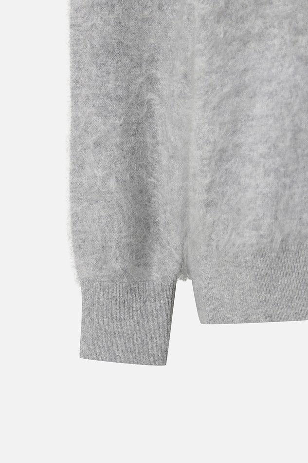 WOMEN BRUSHED CASHMERE SWEATER PKWPW411712 M/GREY 상품 이미지 4