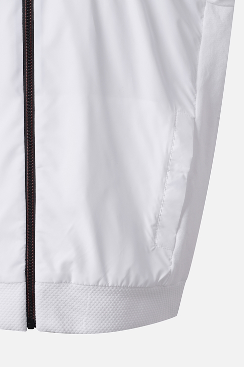 FULL ZIP-UP HYBRID KNIT JACKET