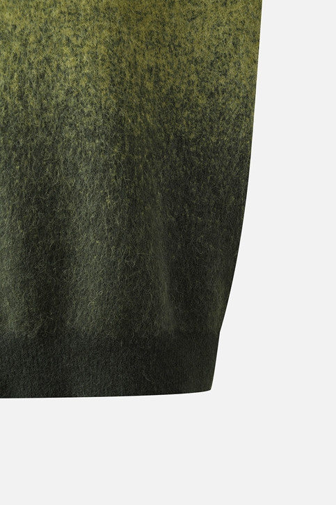 MEN GRADATION ROUND NECK SWEATER PKFCM411108 MOSS GREEN 상품 이미지 5