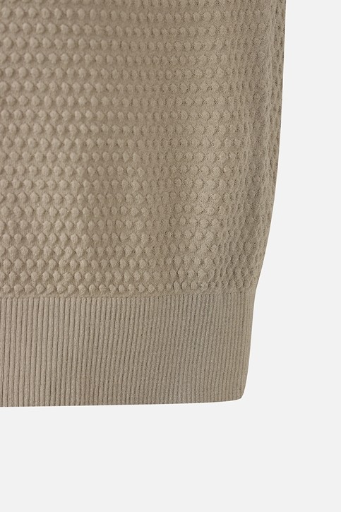 MEN TEXTURED SHORT-SLEEVED SWEATER