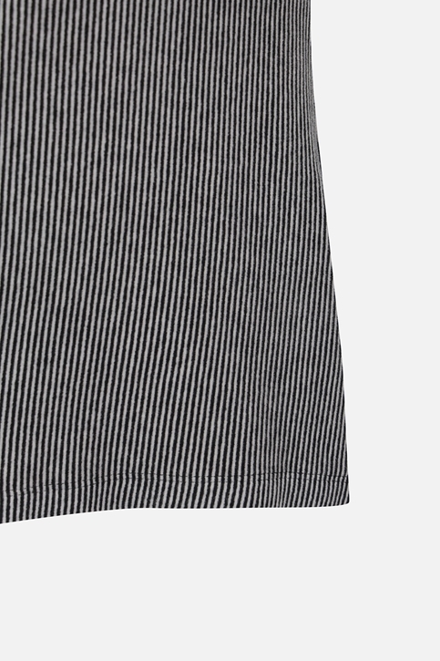 WOMEN STRIPE HIGH NECK LONG SLEEVE