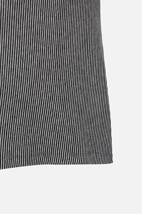 WOMEN STRIPE HIGH NECK LONG SLEEVE
