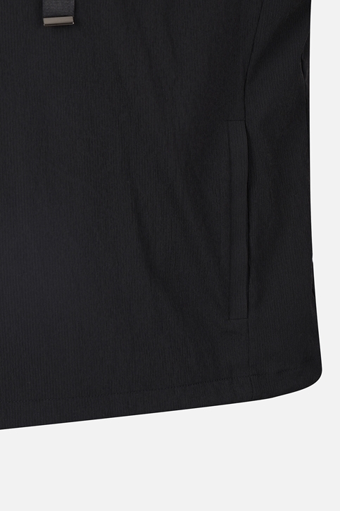WOMEN TEXTURED HALF-ZIP HOODIE