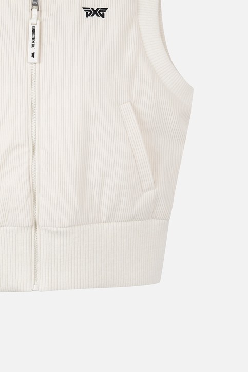 WOMEN WOVEN HYBRID KNIT VEST PKFPW421101 01,05 상품 이미지 5