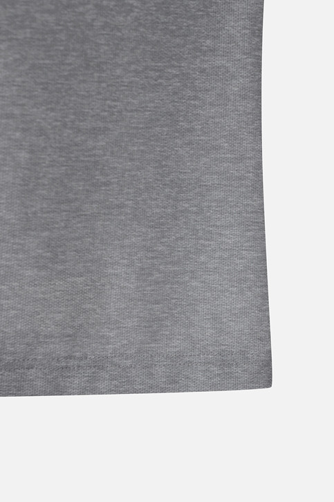 MEN TWO-TONE PRINT COLLAR SHORT SLEEVE