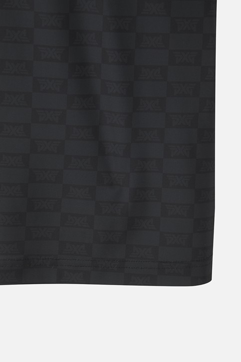 MEN MONOGRAM PATTERN COLLAR SHORT SLEEVE