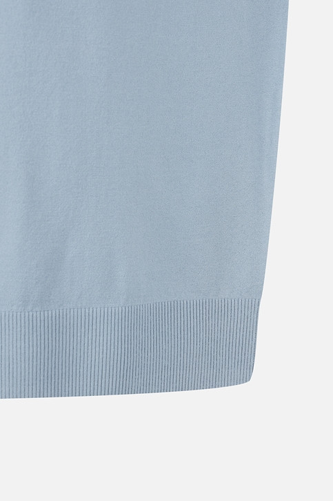 MEN ESSENTIAL SHORT SLEEVE COLLAR SWEATER