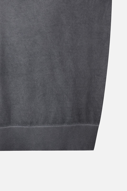 MEN TWO-TONE SHORT SLEEVE COLLAR SWEATER