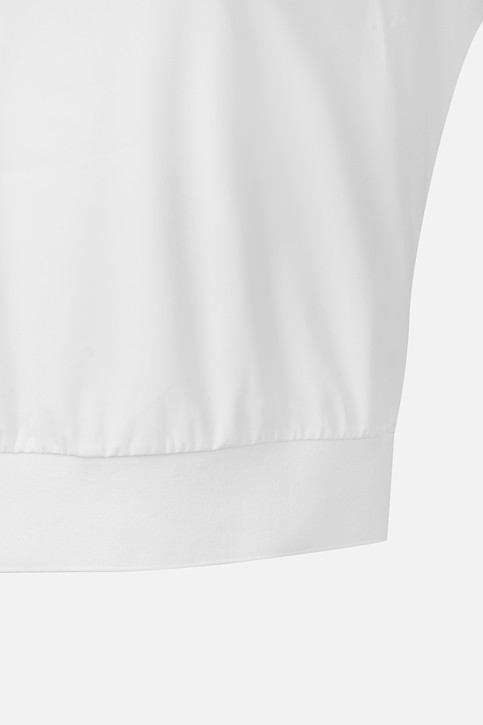 WOMEN PERFORATED ZIP-UP SHORT SLEEVE