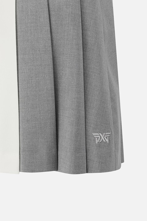 WOMEN TRICOLOR PLEATED SKIRTS