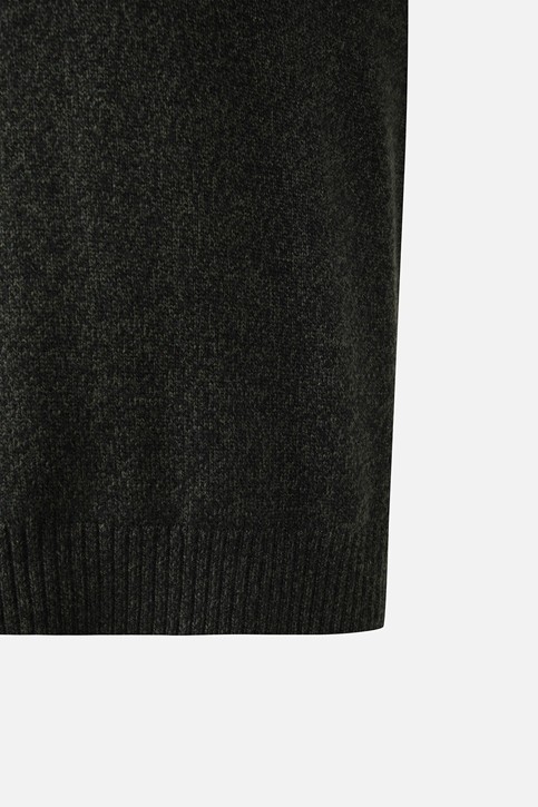MEN TWO-TONE TEXTURED WINDPROOF HALF-ZIP SWEATER PKWCM411251 KHAKI 상품 이미지 5
