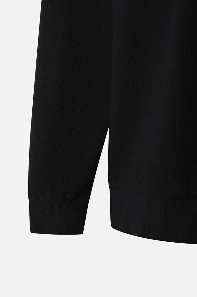 WT COLLAR HALF ZIP-UP LS T-SHIRT