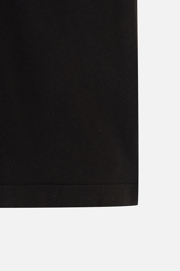 KNIT HYBRID COLLAR LONG-SLEEVE