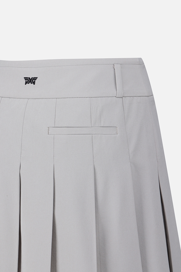 WOMEN SUMMER BIG LOGO PLEATED SKIRT