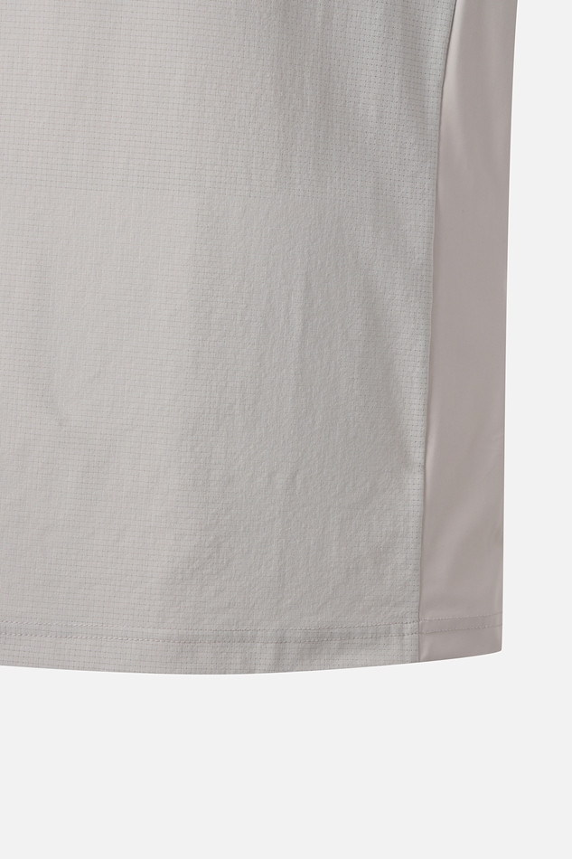 SUMMER WOVEN HYBRID COLLAR SHORT-SLEEVE