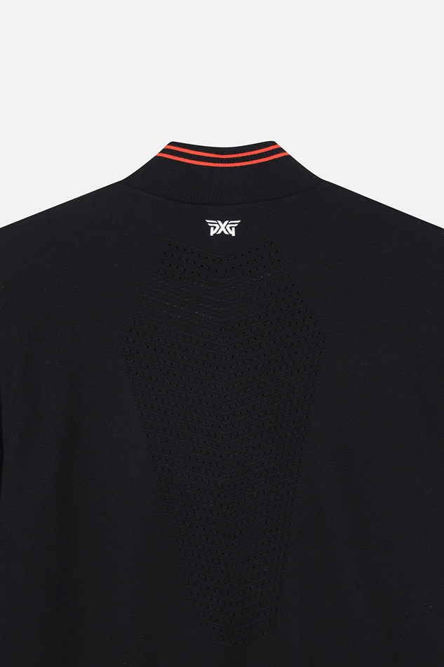 HALF ZIP-UP HYBRID KNIT