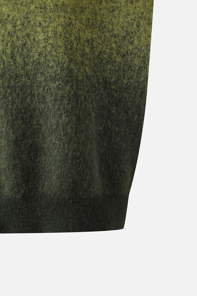 MEN GRADATION ROUND NECK SWEATER PKFCM411108 MOSS GREEN 상품 이미지 5