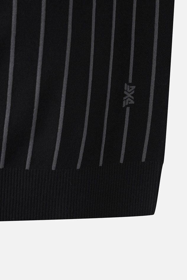 MEN STRIPE PATTERN COLLAR-LAYERED SWEATER