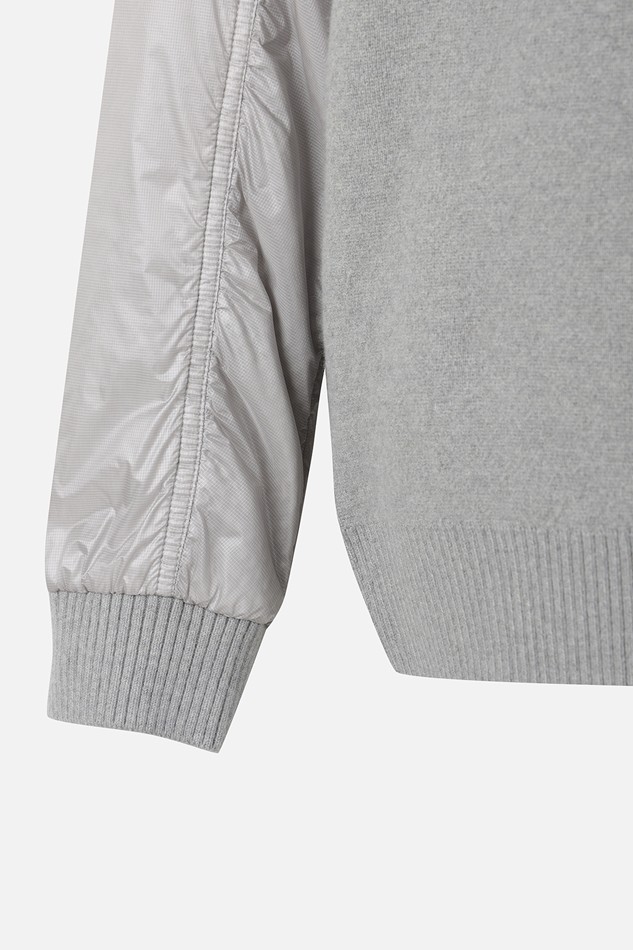 MEN HYBRID HOODED SWEATER PKFPM410911 L/GREY 상품 이미지 5