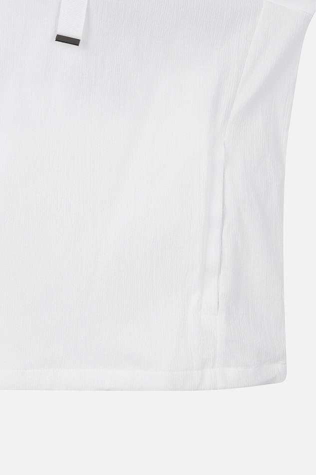 WOMEN TEXTURED HALF-ZIP HOODIE