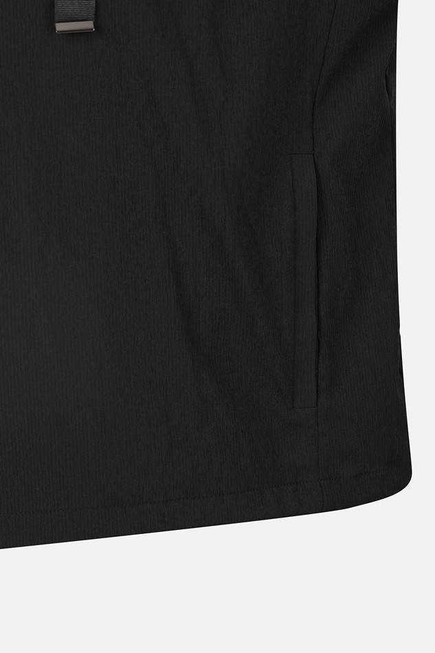 WOMEN TEXTURED HALF-ZIP HOODIE