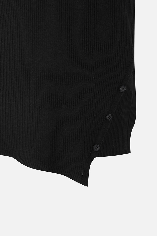 WOMEN RIBBED COLLAR SWEATER