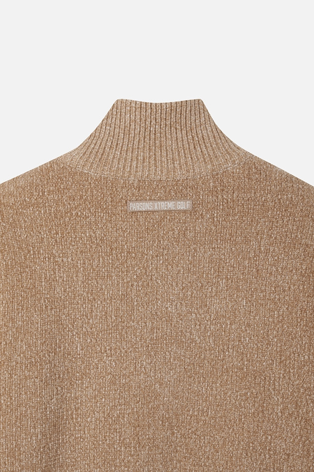 WOMEN HALF-ZIP HIGH-NECK SWEATER PKFPW411205 BEIGE 상품 이미지 5