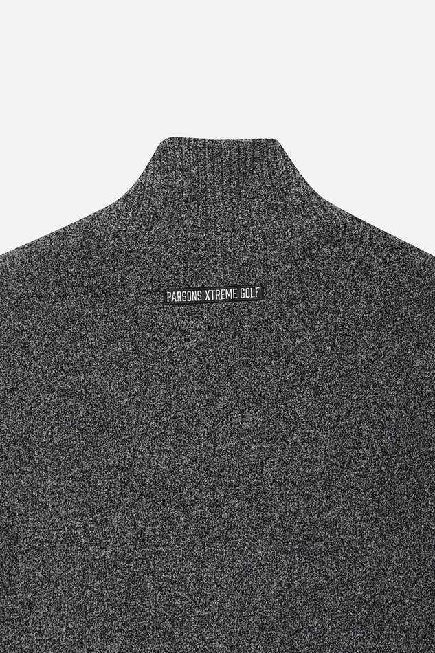 WOMEN HALF-ZIP HIGH-NECK SWEATER PKFPW411221 BLACK 상품 이미지 5