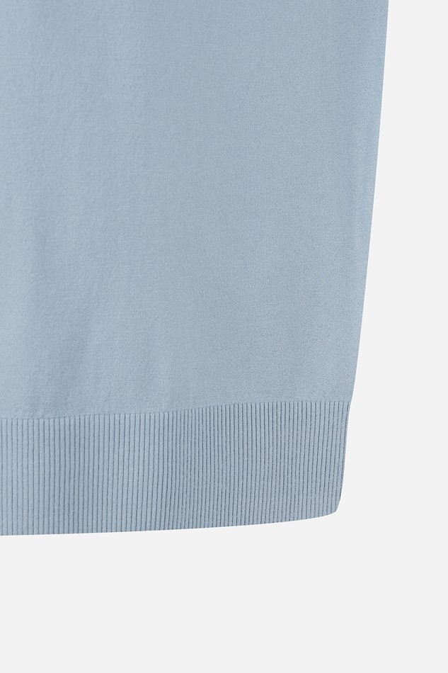 MEN ESSENTIAL SHORT SLEEVE COLLAR SWEATER