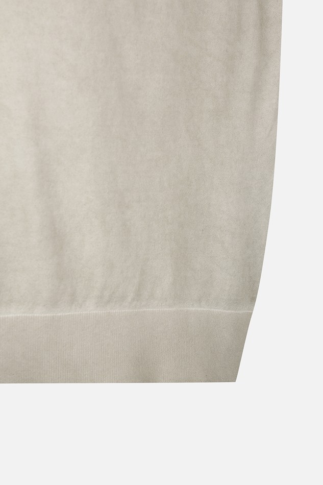 MEN TWO-TONE SHORT SLEEVE COLLAR SWEATER