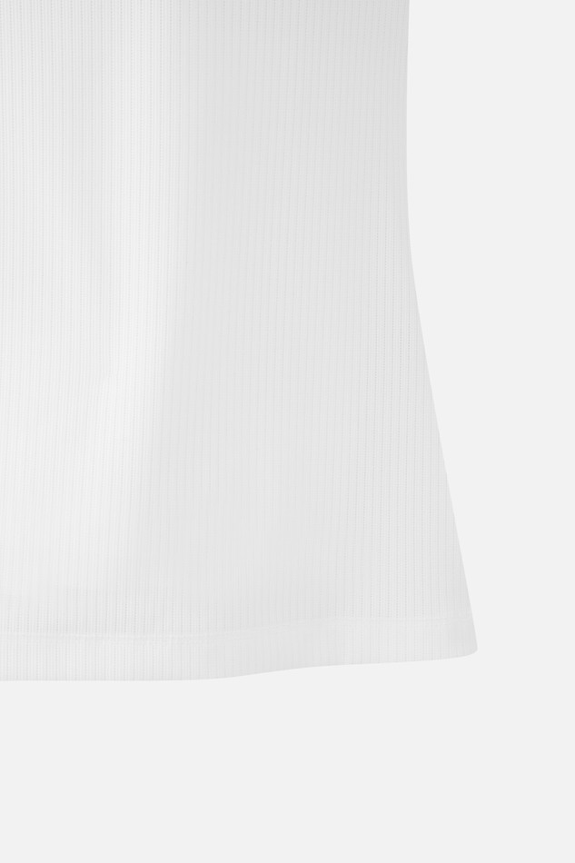 WOMEN COLOR BLOCK MIDDLE SLEEVE POLO SHORT SLEEVE