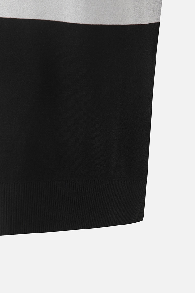 WOMEN COLOR BLOCK KNIT SLEEVELESS