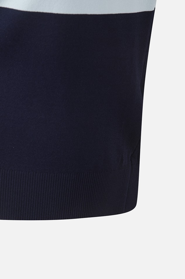 WOMEN COLOR BLOCK KNIT SLEEVELESS