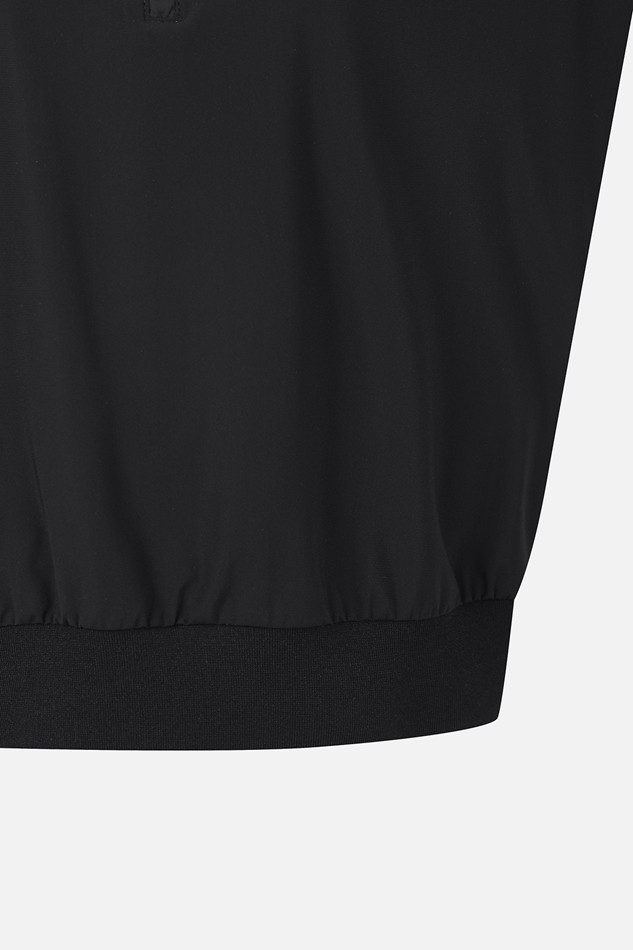 WOMEN PERFORATED ZIP-UP SHORT SLEEVE