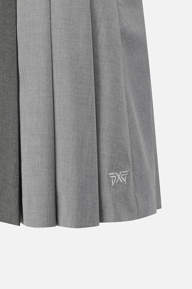 WOMEN TRICOLOR PLEATED SKIRTS