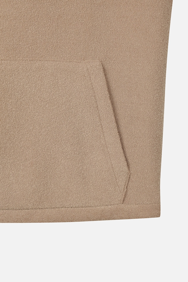 WOMEN KNIT MIX HOOD LONG SLEEVE PKWPW151305 BEIGE 상품 이미지 5