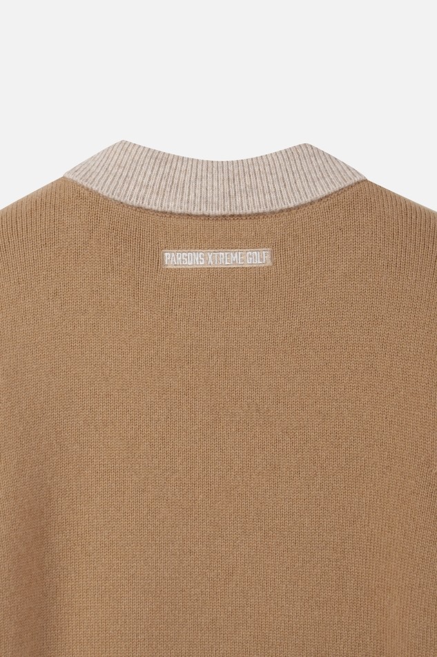 WOMEN CASHMERE WIND BLOCK SWEATER PKWPW411305 BEIGE 상품 이미지 5