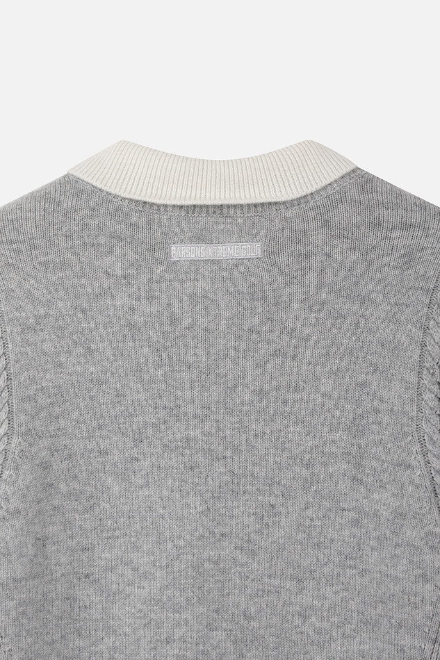 WOMEN CASHMERE WIND BLOCK SWEATER PKWPW411312 M/GREY 상품 이미지 5