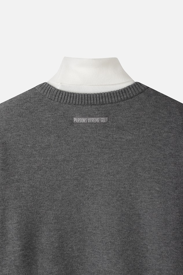 WOMEN WIND BLOCK HIGH-NECK SWEATER PKWPW411512 M/GREY 상품 이미지 5