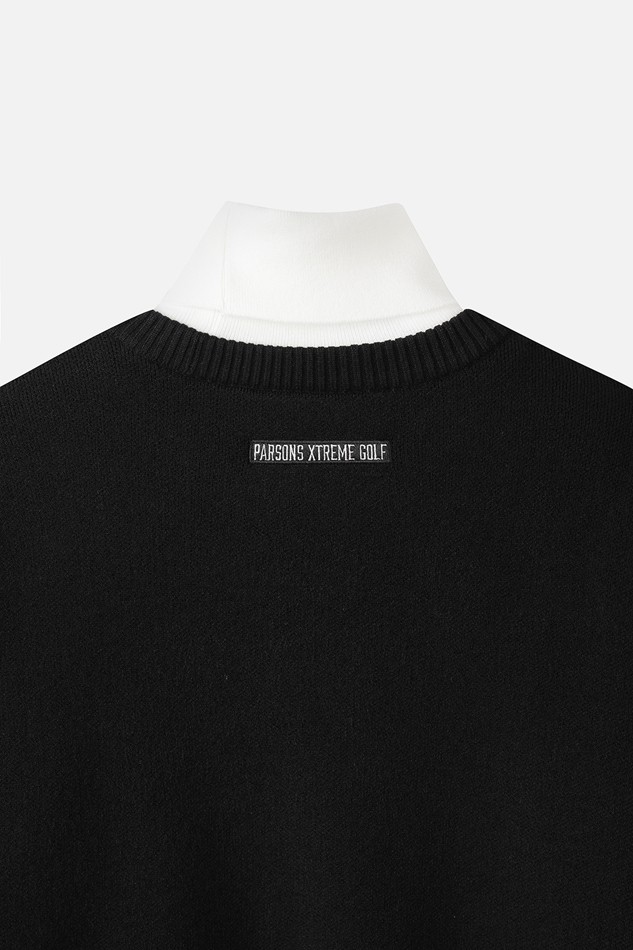 WOMEN WIND BLOCK HIGH-NECK SWEATER PKWPW411521 BLACK 상품 이미지 5
