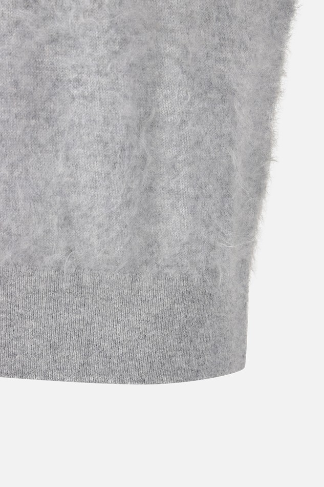 WOMEN BRUSHED CASHMERE SWEATER PKWPW411712 M/GREY 상품 이미지 5