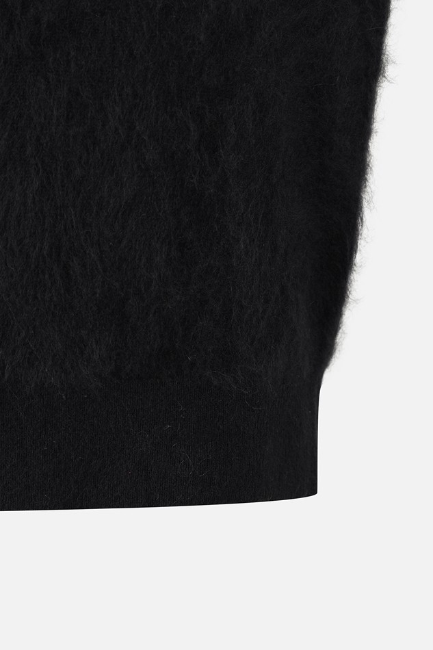 WOMEN BRUSHED CASHMERE SWEATER PKWPW411721 BLACK 상품 이미지 5