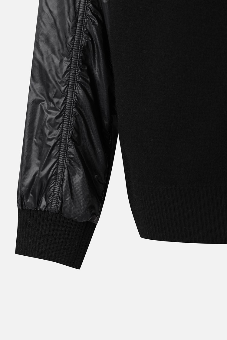 MEN HYBRID HOODED SWEATER PKFPM410921 BLACK 상품 이미지 5