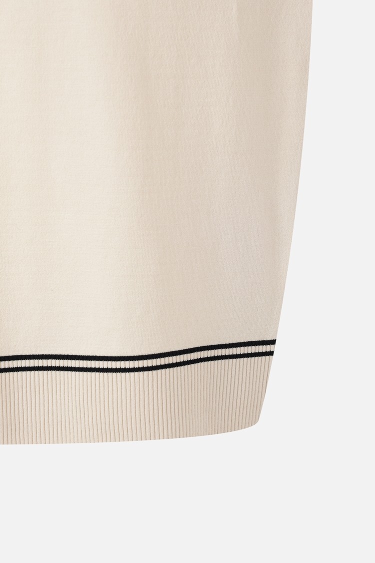 WOMEN SHORT SLEEVE HYBRID SWEATER