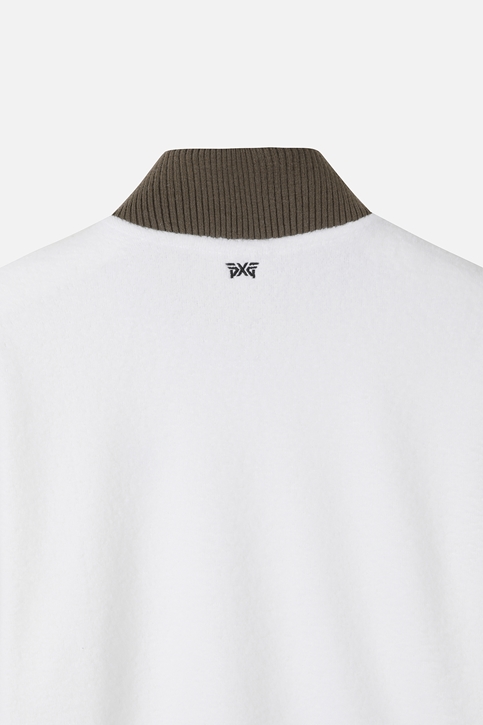 WT BOUCLE HALF ZIP-UP LS T-SHIRT