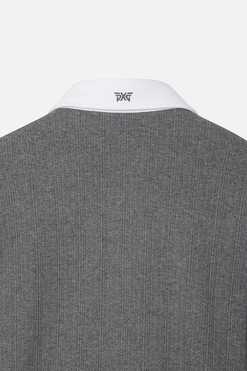 WOMEN TEXTURED COLLAR LONG-SLEEVE
