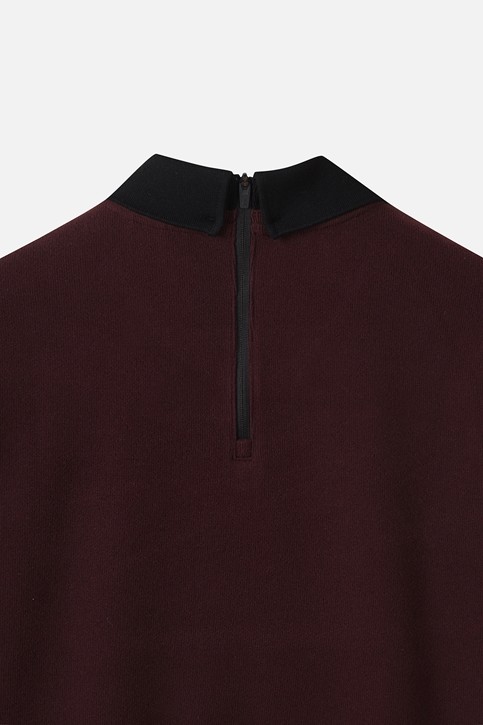 WOMEN WINTER BACK ZIP COLLAR LONG-SLEEVE