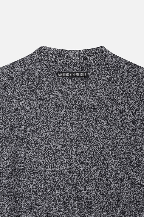 MEN TWO-TONE TEXTURED ROUND NECK SWEATER